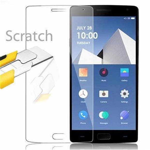 Cadorabo Screenprotector geschikt voor OnePlus 2 in KRISTALHELDER - Tempered Display Pantser Film beschermglas