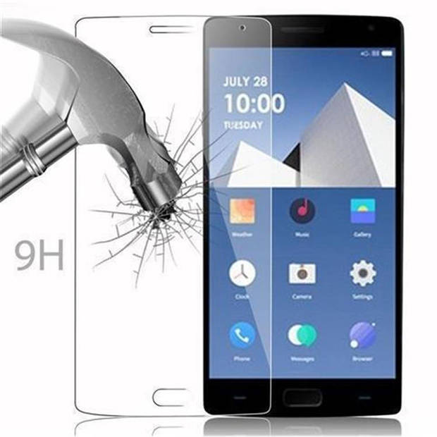 Cadorabo Screenprotector geschikt voor OnePlus 2 in KRISTALHELDER - Tempered Display Pantser Film beschermglas