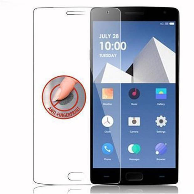 Cadorabo Screenprotector geschikt voor OnePlus 2 in KRISTALHELDER - Tempered Display Pantser Film beschermglas