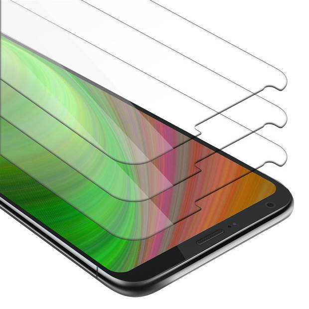 Cadorabo 3x Screenprotector geschikt voor LG Q6 / G6 MINI in KRISTALHELDER - Tempered Display Pantser Film beschermglas