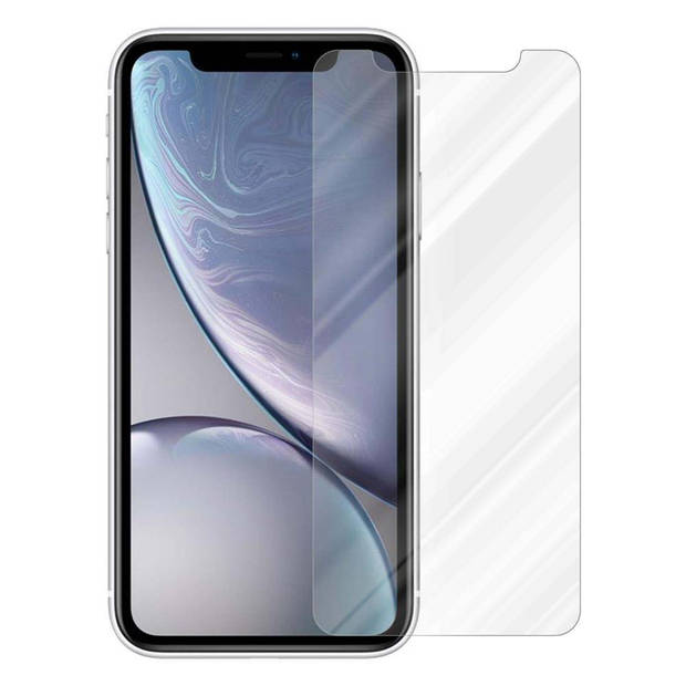 Cadorabo Screenprotector geschikt voor Apple iPhone XR in KRISTALHELDER - Tempered Display Pantser Film beschermglas