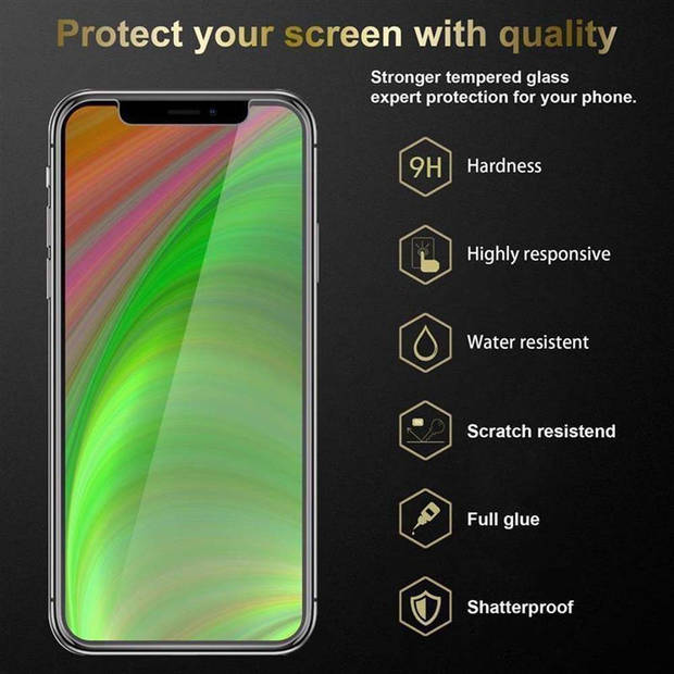 Cadorabo Screenprotector geschikt voor Apple iPhone XR in KRISTALHELDER - Tempered Display Pantser Film beschermglas