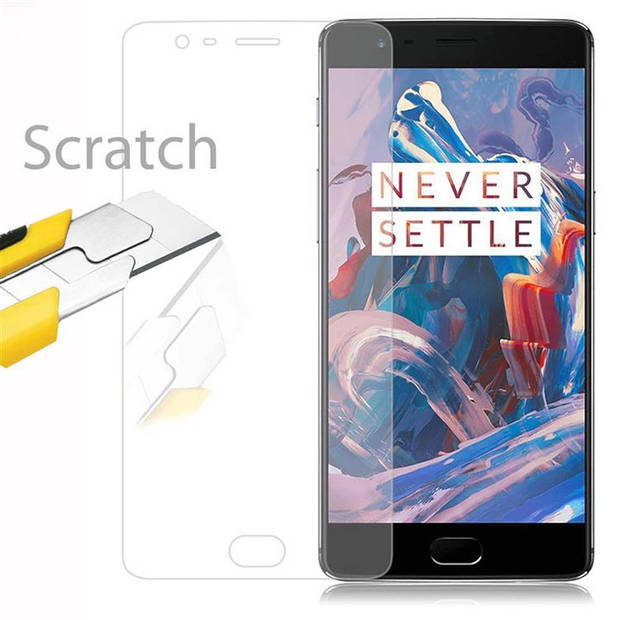 Cadorabo Screenprotector geschikt voor OnePlus 3 / 3T in KRISTALHELDER - Tempered Display Pantser Film beschermglas