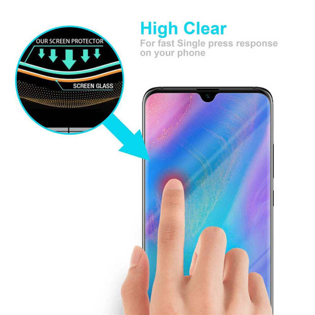 Cadorabo Screenprotector geschikt voor Huawei P30 PRO in KRISTALHELDER - Tempered Display Pantser Film beschermglas