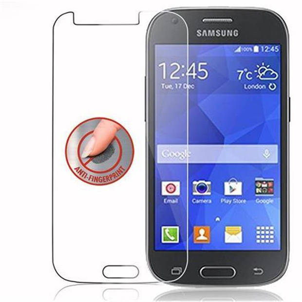 Cadorabo Screenprotector geschikt voor Samsung Galaxy ACE 4 in KRISTALHELDER - Tempered Display Pantser Film