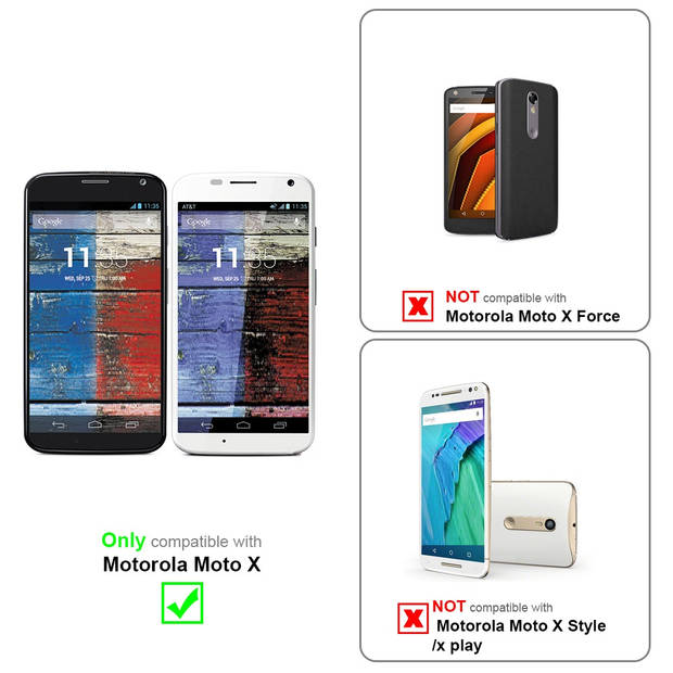 Cadorabo Screenprotector geschikt voor Motorola MOTO X in KRISTALHELDER - Tempered Display Pantser Film beschermglas