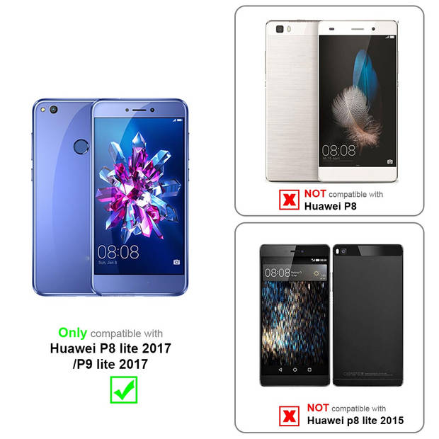 Cadorabo Hoesje geschikt voor Huawei P8 LITE 2017 / P9 LITE 2017 in CANDY ROOD - Beschermhoes TPU silicone Case Cover