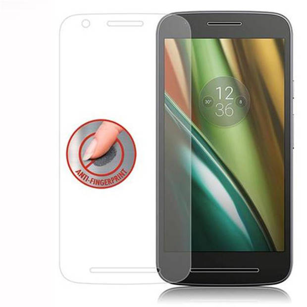 Cadorabo Screenprotector geschikt voor Motorola MOTO E3 in KRISTALHELDER - Tempered Display Pantser Film beschermglas