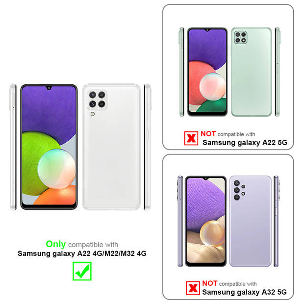 Cadorabo Hoesje geschikt voor Samsung Galaxy A22 4G / M22 / M32 4G Case in LIQUID LICHT GROEN - Beschermhoes TPU