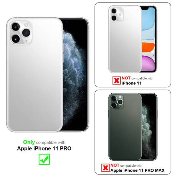Cadorabo Hoesje geschikt voor Apple iPhone 11 PRO Cover in LICHTBLAUW - Beschermhoes TPU silicone Case met houder