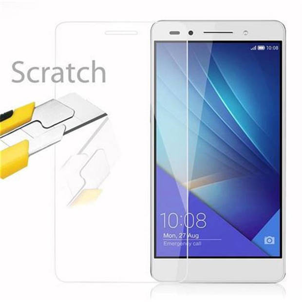 Cadorabo Screenprotector geschikt voor Honor 7 in KRISTALHELDER - Tempered Display Pantser Film beschermglas