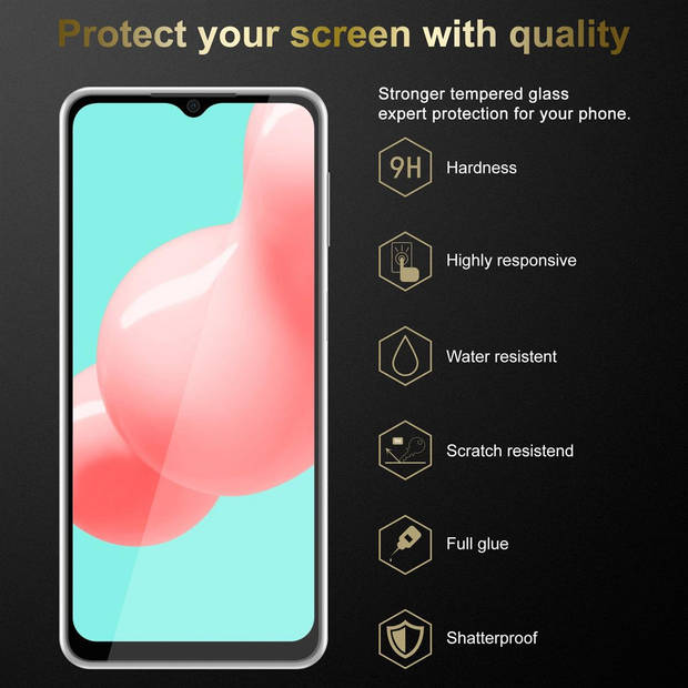Cadorabo Screenprotector geschikt voor Samsung Galaxy A72 4G / 5G in KRISTALHELDER - Tempered Display Pantser Film