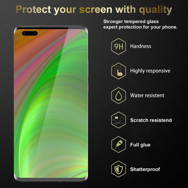Cadorabo Screenprotector geschikt voor Huawei MATE 40 PRO in KRISTALHELDER - Tempered Display Pantser Film beschermglas