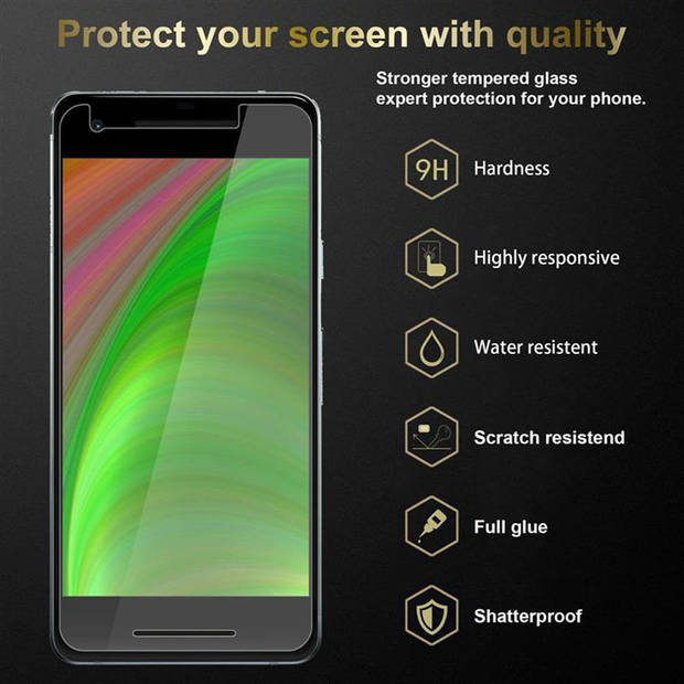 Cadorabo 3x Screenprotector geschikt voor Google PIXEL 2 in KRISTALHELDER - Tempered Display Pantser Film beschermglas