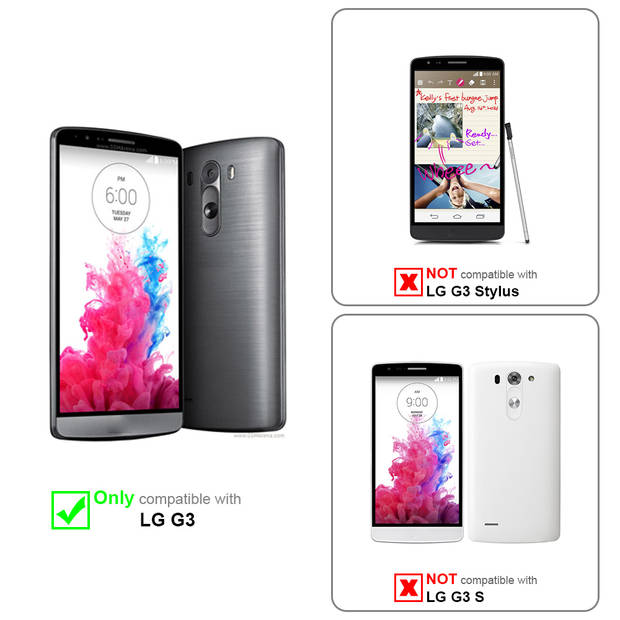 Cadorabo Screenprotector geschikt voor LG G3 in KRISTALHELDER - Tempered Display Pantser Film beschermglas