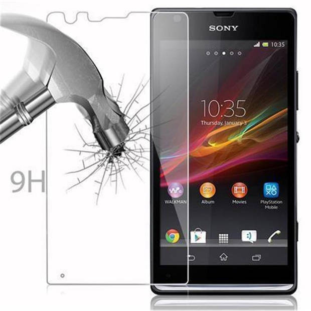 Cadorabo Screenprotector geschikt voor Sony Xperia SP in KRISTALHELDER - Tempered Display Pantser Film beschermglas