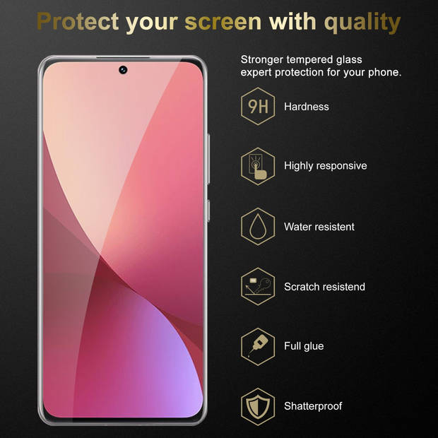 Cadorabo Screenprotector geschikt voor Xiaomi 12 / 12X in KRISTALHELDER - Tempered Display Pantser Film beschermglas