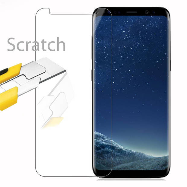 Cadorabo Screenprotector geschikt voor Samsung Galaxy S8 in KRISTALHELDER - Tempered Display Pantser Film beschermglas