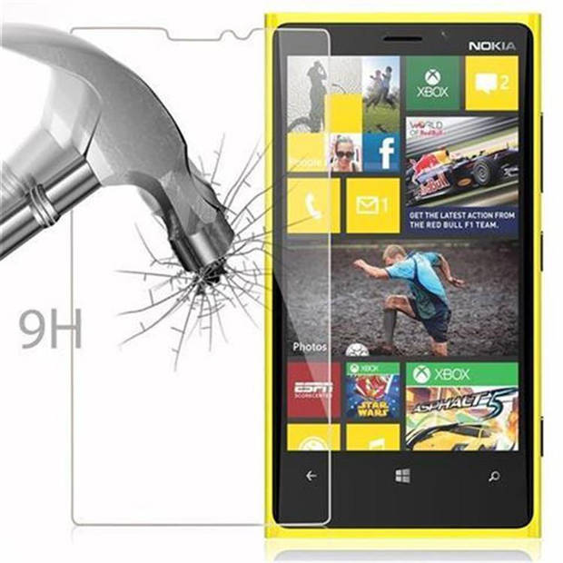 Cadorabo Screenprotector geschikt voor Nokia Lumia 920 in KRISTALHELDER - Tempered Display Pantser Film beschermglas
