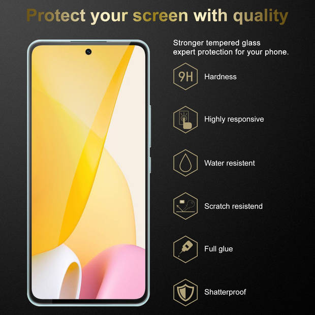 Cadorabo Screenprotector geschikt voor Xiaomi 12 LITE in KRISTALHELDER - Tempered Display Pantser Film beschermglas