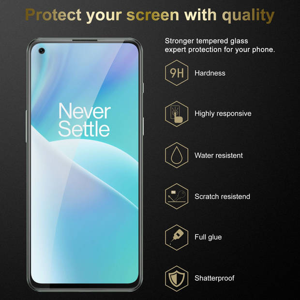 Cadorabo 3x Screenprotector geschikt voor OnePlus Nord 2T in KRISTALHELDER - Tempered Display Pantser Film beschermglas