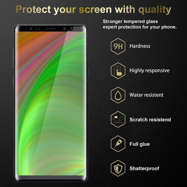 Cadorabo 3x Screenprotector geschikt voor Samsung Galaxy NOTE 8 in KRISTALHELDER - Tempered Display Pantser Film