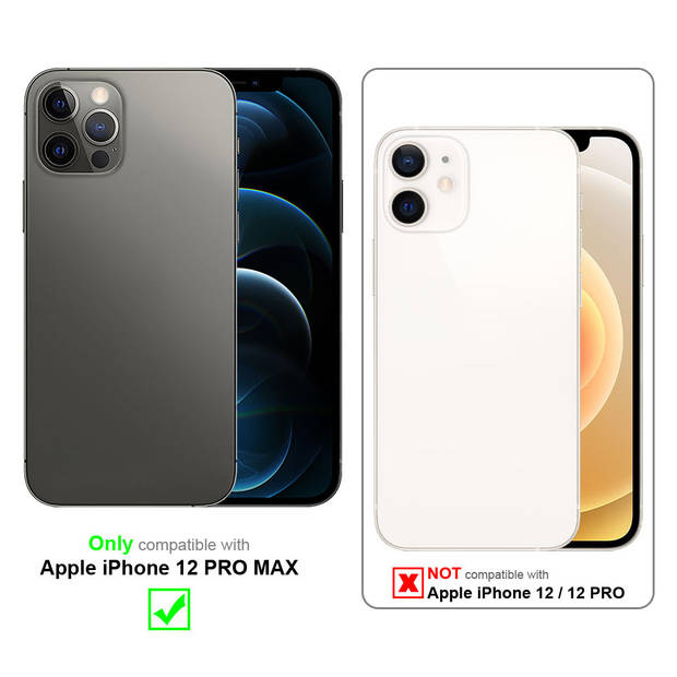 Cadorabo Hoesje geschikt voor Apple iPhone 12 PRO MAX in CANDY ZWART - Beschermhoes TPU silicone Case Cover