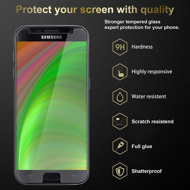 Cadorabo 3x Screenprotector geschikt voor Samsung Galaxy S7 in KRISTALHELDER - Tempered Display Pantser Film