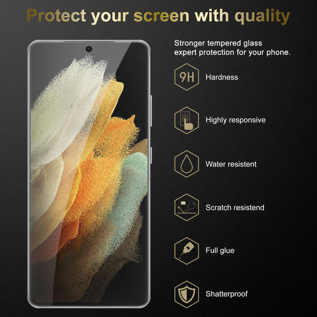 Cadorabo Screenprotector geschikt voor Samsung Galaxy S22 ULTRA in KRISTALHELDER - Tempered Display Pantser Film
