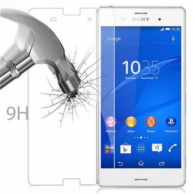 Cadorabo Screenprotector geschikt voor Sony Xperia Z3 in KRISTALHELDER - Tempered Display Pantser Film beschermglas