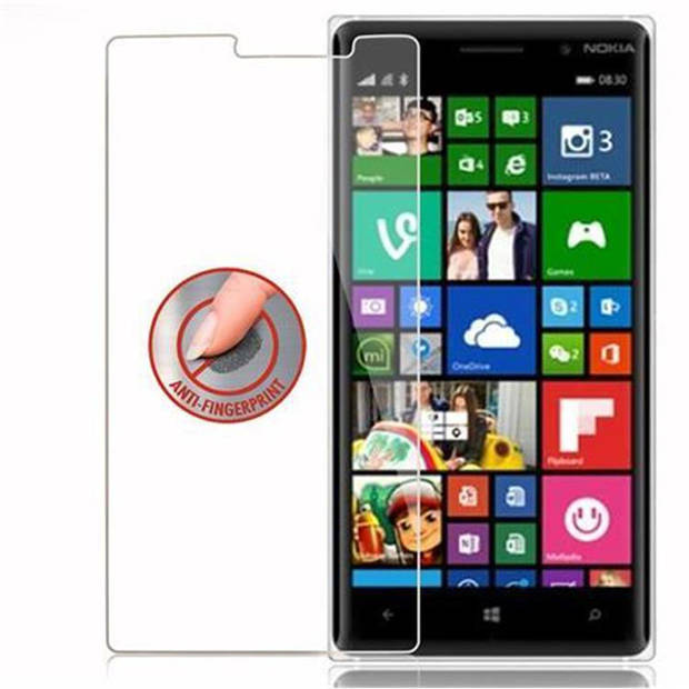 Cadorabo Screenprotector geschikt voor Nokia Lumia 830 in KRISTALHELDER - Tempered Display Pantser Film beschermglas