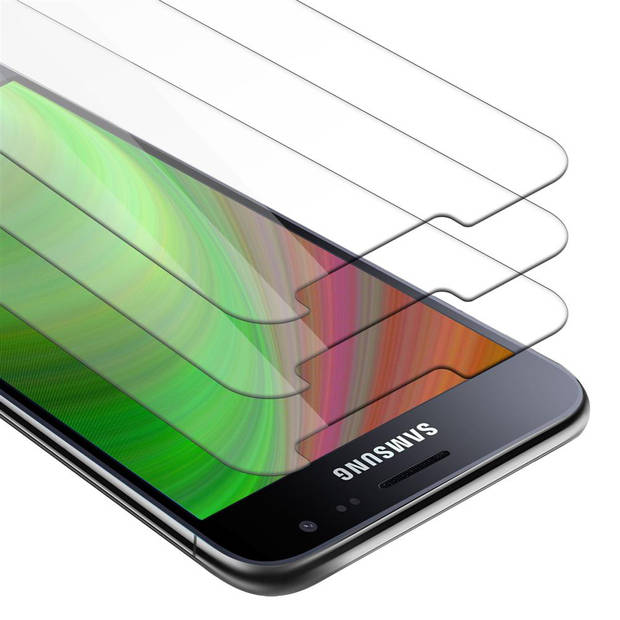 Cadorabo 3x Screenprotector geschikt voor Samsung Galaxy J3 2016 in KRISTALHELDER - Tempered Display Pantser Film