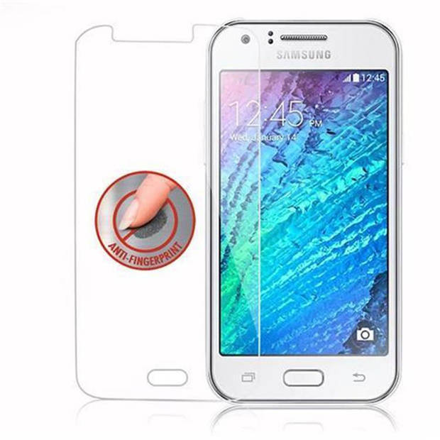 Cadorabo Screenprotector geschikt voor Samsung Galaxy J1 2015 in KRISTALHELDER - Tempered Display Pantser Film