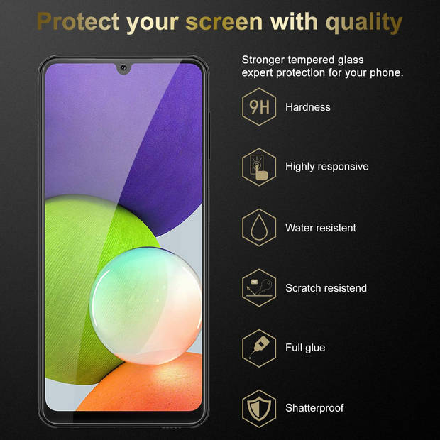 Cadorabo 3x Screenprotector geschikt voor Samsung Galaxy A22 4G / M22 / M32 4G in KRISTALHELDER - Tempered Display