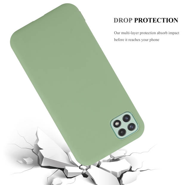 Cadorabo Hoesje geschikt voor Samsung Galaxy A22 5G in CANDY PASTEL GROEN - Beschermhoes TPU silicone Case Cover