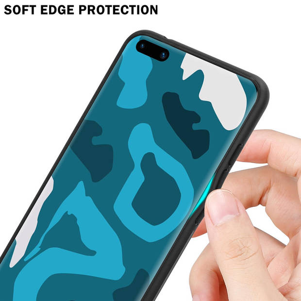 Cadorabo Hoesje geschikt voor Huawei P40 PRO / P40 PRO+ in GEEL - ROZE - Tweekleurige beschermhoes TPU-silicone Case