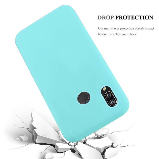 Cadorabo Hoesje geschikt voor Huawei P20 LITE 2018 / NOVA 3E in CANDY BLAUW - Beschermhoes TPU silicone Case Cover