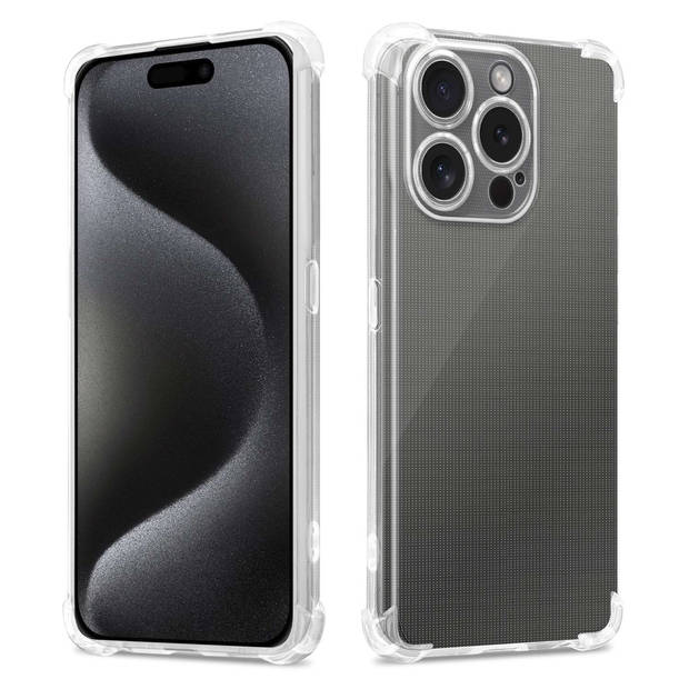 Cadorabo Hoesje geschikt voor Apple iPhone 15 PRO MAX in Doorzichtig - Beschermhoes Cover gemaakt van TPU Silicone Case