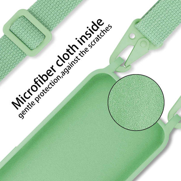 Cadorabo Mobiele telefoon ketting geschikt voor Apple iPhone XS MAX Hoesje in LIQUID LICHT GROEN - Silicone beschermhoes