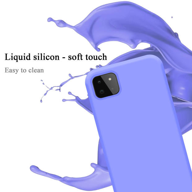 Cadorabo Hoesje geschikt voor Samsung Galaxy A22 5G Case in LIQUID LICHT PAARS - Beschermhoes TPU silicone Cover