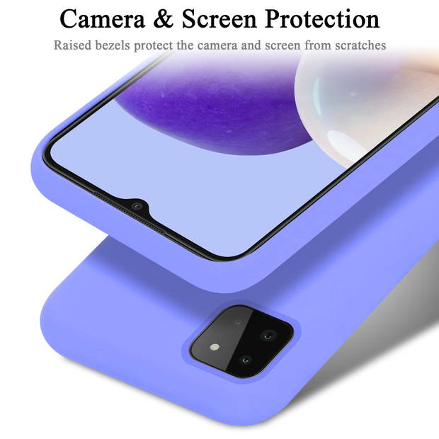 Cadorabo Hoesje geschikt voor Samsung Galaxy A22 5G Case in LIQUID LICHT PAARS - Beschermhoes TPU silicone Cover