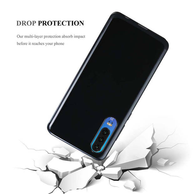 Cadorabo Hoesje geschikt voor Huawei P30 in ZWART - Beschermhoes Cover gemaakt van TPU Silicone Case