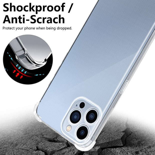 Cadorabo Hoesje geschikt voor Apple iPhone 13 PRO MAX in Doorzichtig - Beschermhoes Cover gemaakt van TPU Silicone Case