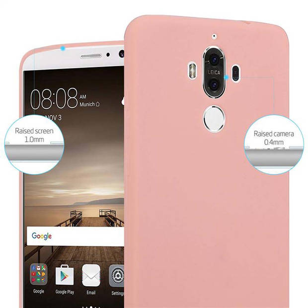 Cadorabo Hoesje geschikt voor Huawei MATE 9 in CANDY ROZE - Beschermhoes TPU silicone Case Cover