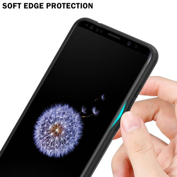 Cadorabo Hoesje geschikt voor Samsung Galaxy S9 in BLAUW - ZWART - Tweekleurige beschermhoes TPU-silicone Case Cover