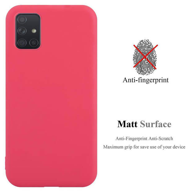 Cadorabo Hoesje geschikt voor Samsung Galaxy A71 4G in CANDY ROOD - Beschermhoes TPU silicone Case Cover