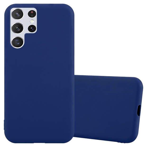 Cadorabo Hoesje geschikt voor Samsung Galaxy S22 ULTRA in CANDY DONKER BLAUW - Beschermhoes TPU silicone Case Cover