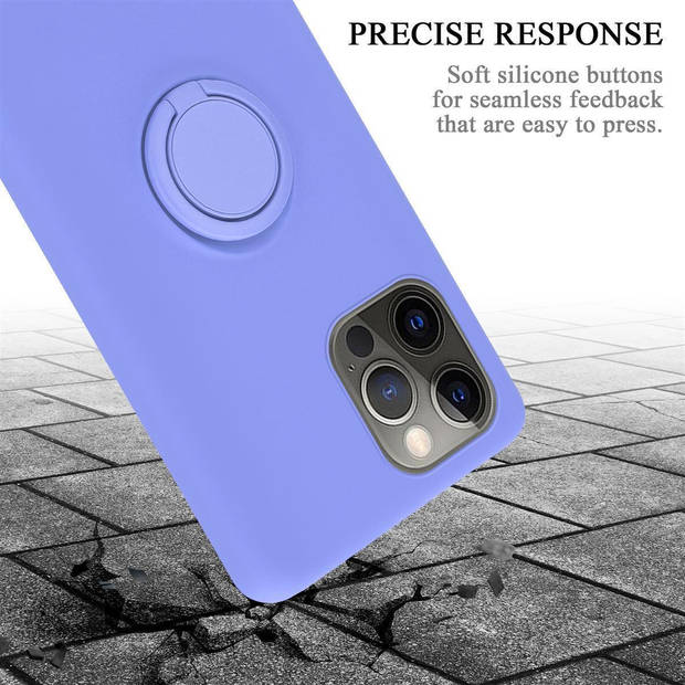 Cadorabo Hoesje geschikt voor Apple iPhone 13 in LIQUID LICHT PAARS - Beschermhoes van TPU silicone Case Cover met ring