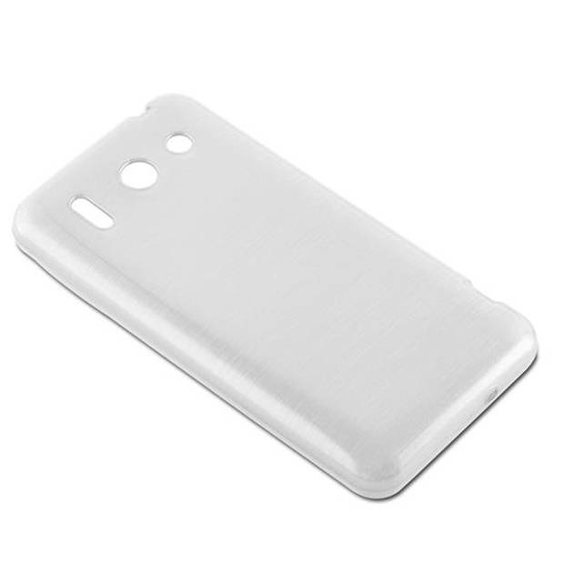 Cadorabo Hoesje geschikt voor Huawei ASCEND G510 / G520 / G525 in ZILVER - Beschermhoes TPU silicone Case Cover Brushed
