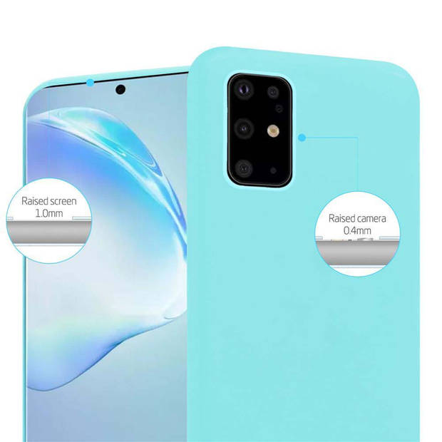 Cadorabo Hoesje geschikt voor Samsung Galaxy S20 PLUS in CANDY BLAUW - Beschermhoes TPU silicone Case Cover